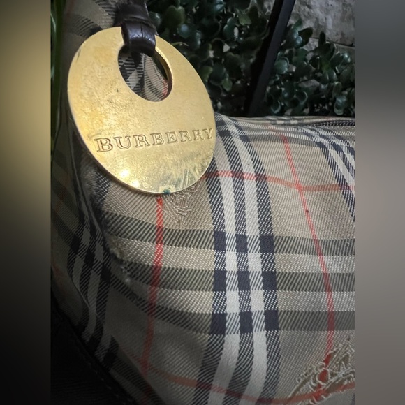 Authentic Burberry Hobo w/ Charm (tears & fraying) - Picture 2 of 15